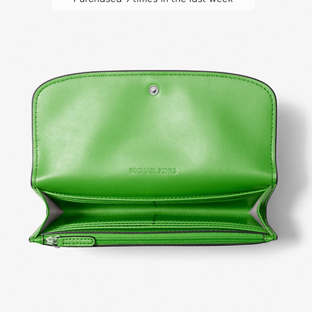 Michael Kors Hamilton Large Leather Flap Continental Wallet
Jungle Green… - Picture 2 of 16